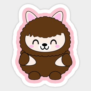 Kawaii Baby Llama Sticker